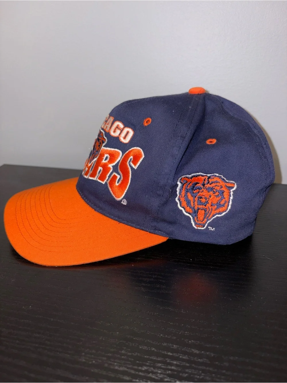 Vintage Chicago Bears Team NFL Snapback Hat Cap Orange Blue USA